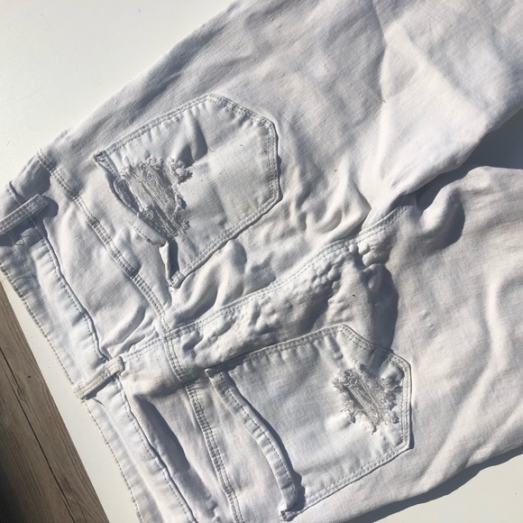 White Ripped Skinny Jeans - Picture 5 of 5